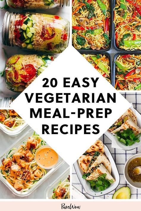 20 Vegetarian Meal-Prep Recipes to Make Once and Eat All Week - 20 Vegetarian Meal-Prep Recipes to Make Once and Eat All Week -   18 meal prep recipes vegetarian lunch ideas