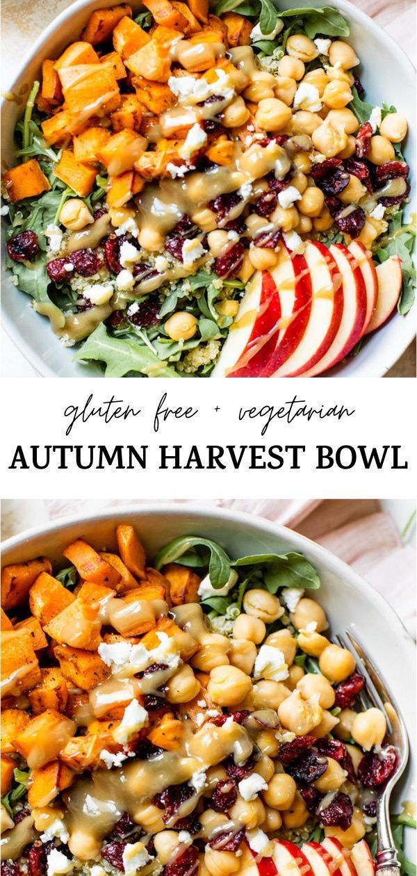 Vegan Autumn Harvest Bowl - Vegan Autumn Harvest Bowl -   18 meal prep recipes vegetarian lunch ideas