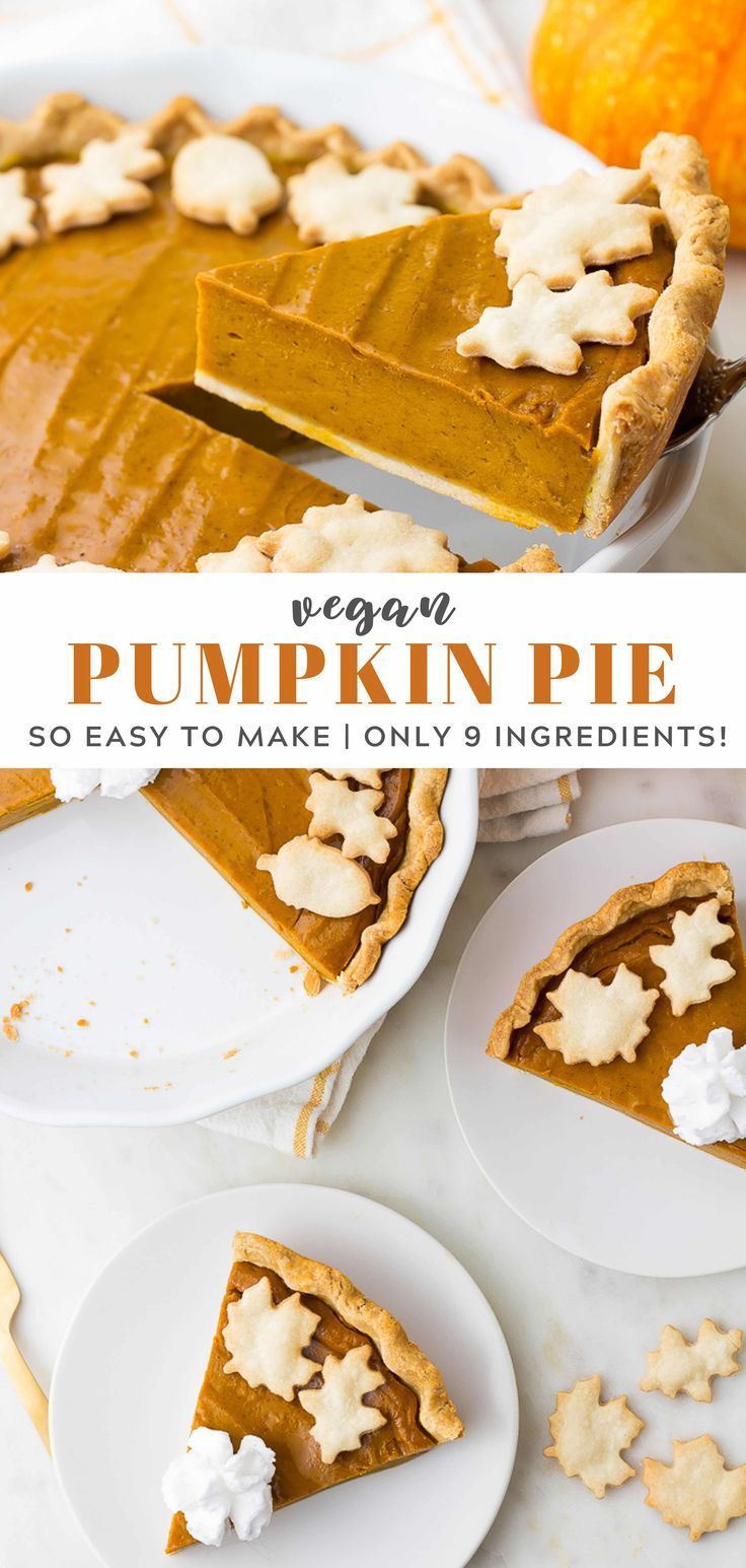 Vegan Pumpkin Pie - Vegan Pumpkin Pie -   18 pumpkin pie recipe from scratch vegan ideas