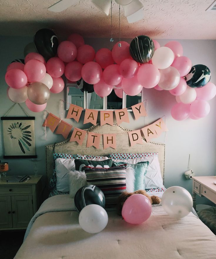 Birthday decor with Pink Balloon Garlands Kit  | Birthday Party Banner and Sign Decor |  Pink Girl B - Birthday decor with Pink Balloon Garlands Kit  | Birthday Party Banner and Sign Decor |  Pink Girl B -   18 room decor for birthday ideas