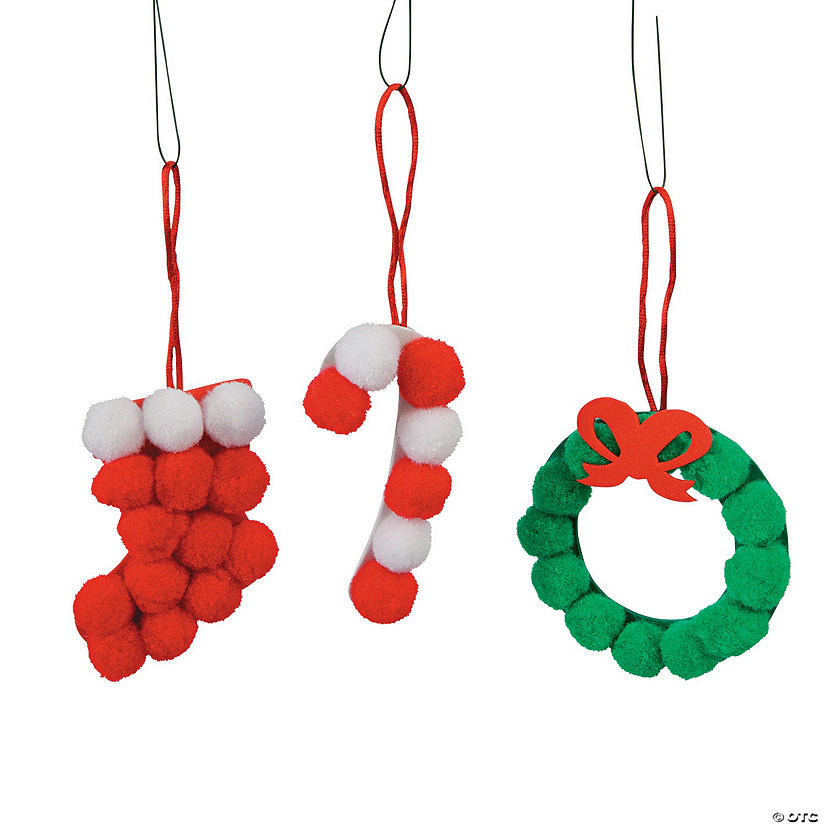 Pom-Pom Christmas Ornament Craft Kit - Pom-Pom Christmas Ornament Craft Kit -   18 xmas crafts to make for kids ideas