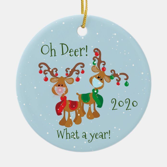 Oh Deer What a Year Christmas Pandemic 2020 Ceramic Ornament - Oh Deer What a Year Christmas Pandemic 2020 Ceramic Ornament -   18 xmas crafts to make for kids ideas