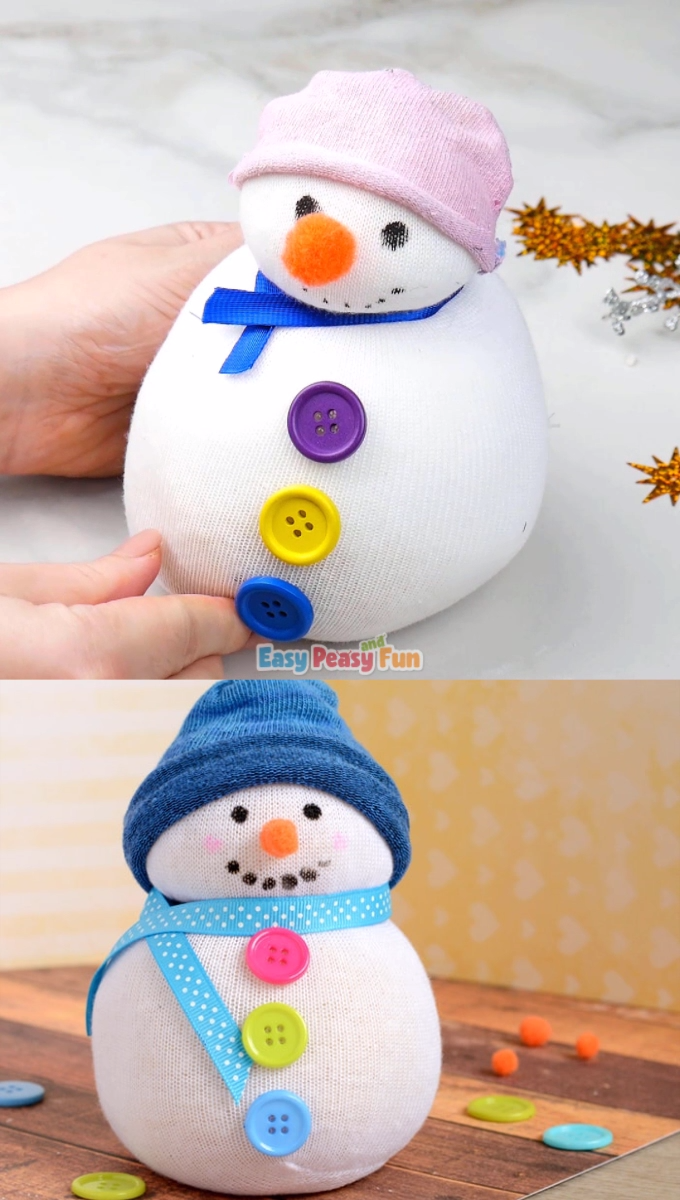 No-Sew Sock Snowman Craft for Kids - No-Sew Sock Snowman Craft for Kids -   18 xmas crafts to make for kids ideas