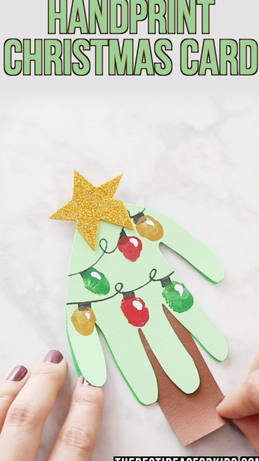 Handprint Christmas Card - Handprint Christmas Tree Card - Handprint Christmas Card - Handprint Christmas Tree Card -   18 xmas crafts to make for kids ideas