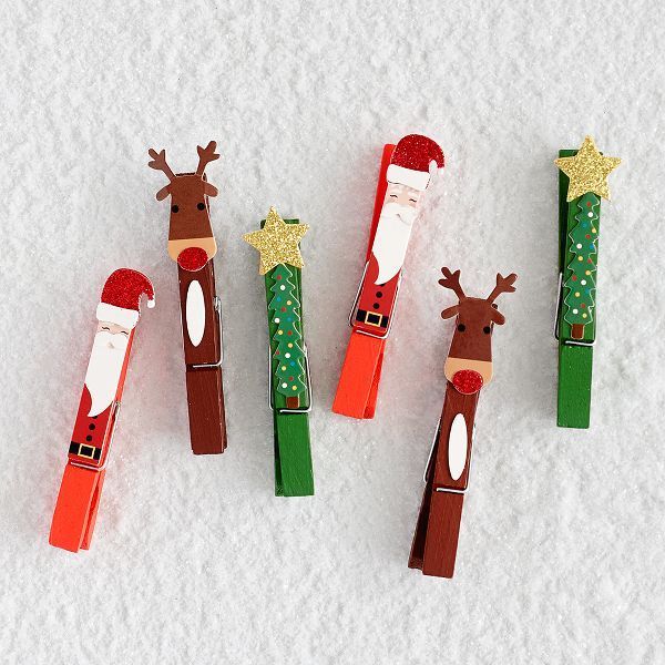 Santa  Reindeer and Tree Clothespins - Santa  Reindeer and Tree Clothespins -   18 xmas crafts to make for kids ideas