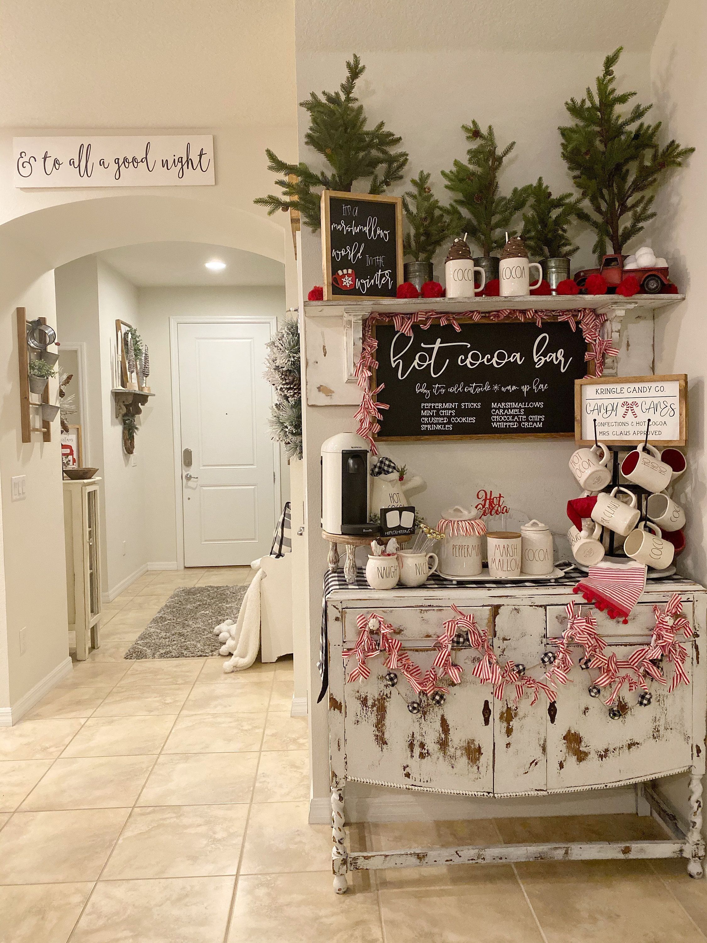 Hot cocoa bar sign, Christmas sign, winter sign, valentine sign, gift - Hot cocoa bar sign, Christmas sign, winter sign, valentine sign, gift -   19 christmas kitchen decorations farmhouse style ideas