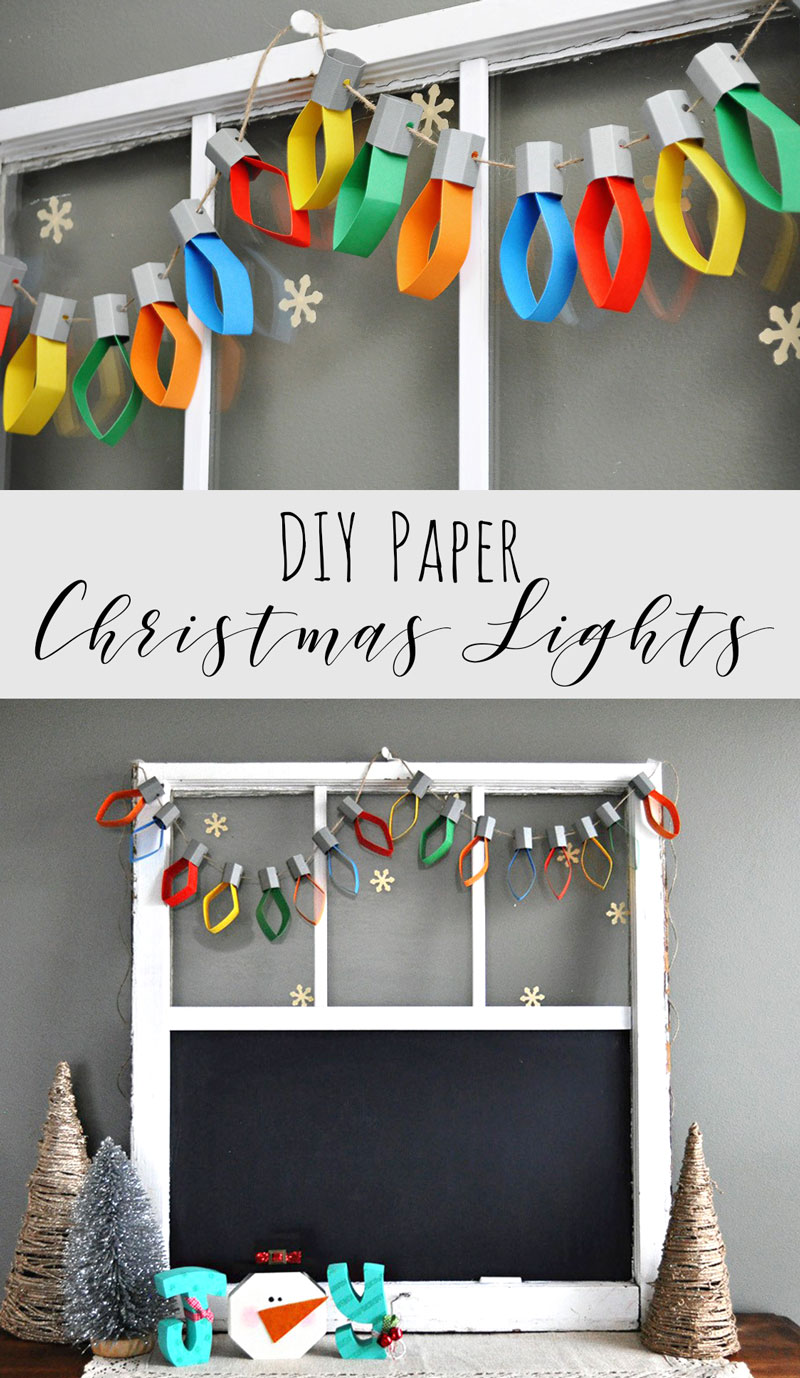 Christmas Lights Paper Garland — Doodle and Stitch - Christmas Lights Paper Garland — Doodle and Stitch -   19 diy christmas decorations for kids paper ideas