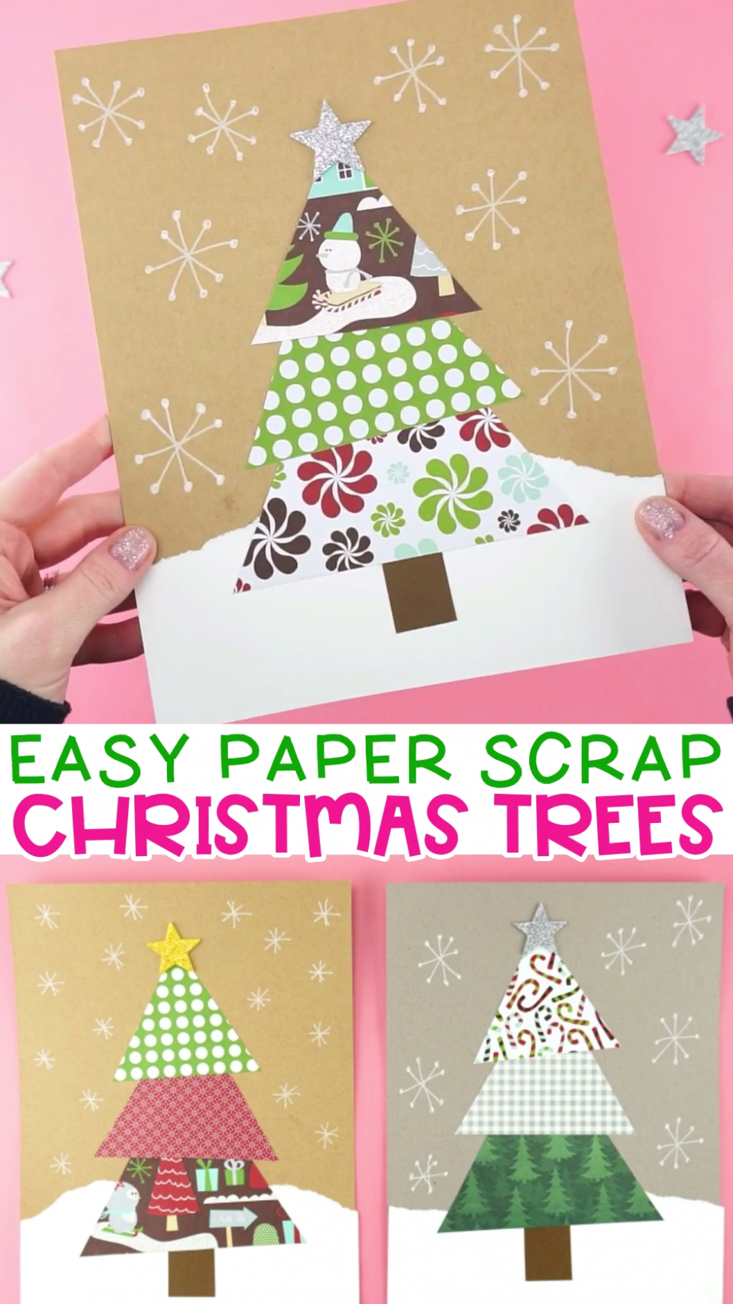 Easy Paper Scrap Christmas Tree Craft - Easy Paper Scrap Christmas Tree Craft -   19 diy christmas decorations for kids paper ideas