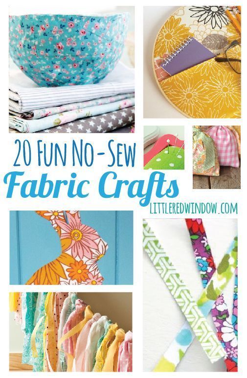 20 Fun No-Sew Fabric Crafts - Little Red Window - 20 Fun No-Sew Fabric Crafts - Little Red Window -   19 fabric crafts no sew scrap ideas