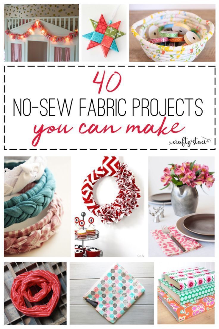 40 No-Sew Fabric Projects — Crafty Staci - 40 No-Sew Fabric Projects — Crafty Staci -   19 fabric crafts no sew scrap ideas