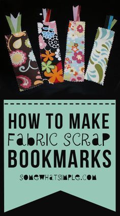 Scrap Fabric Bookmarks - Scrap Fabric Bookmarks -   19 fabric crafts no sew scrap ideas