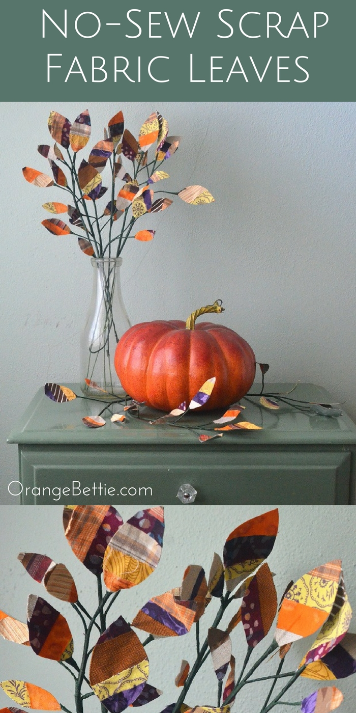 Scrap fabric leaves that hold their shape - TUTORIAL - Orange Bettie - Scrap fabric leaves that hold their shape - TUTORIAL - Orange Bettie -   19 fabric crafts no sew scrap ideas
