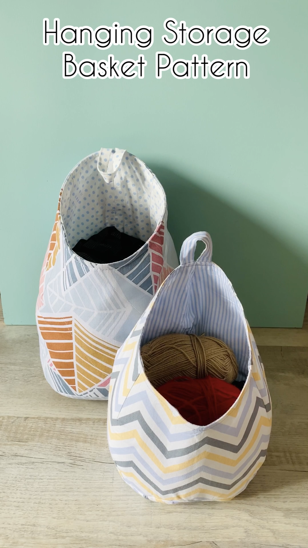 Hanging Storage Basket PATTERN, Wall Basket Small Basket +Medium, easy sewing project for Beginner - Hanging Storage Basket PATTERN, Wall Basket Small Basket +Medium, easy sewing project for Beginner -   19 fabric crafts no sew scrap ideas