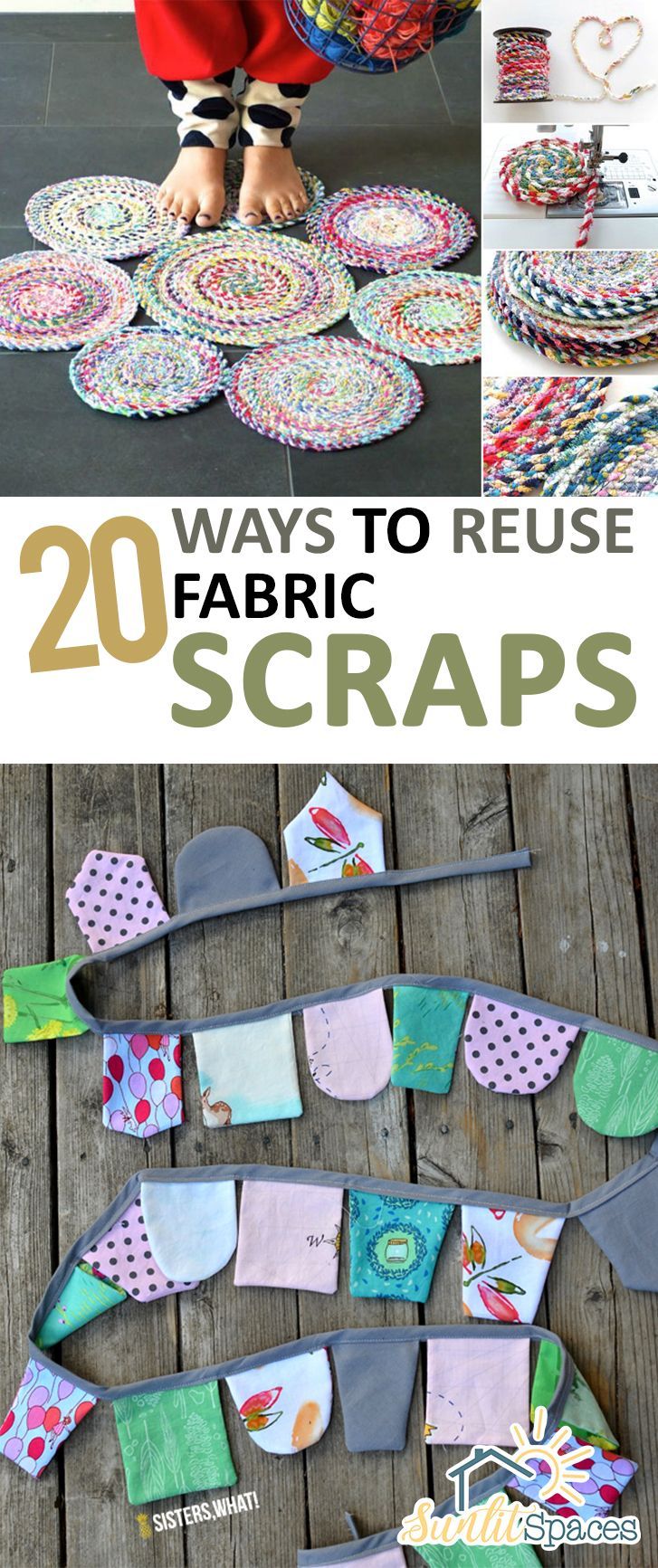 20 Ways to Reuse Fabric Scraps - Sunlit Spaces | DIY Home Decor, Holiday, and More - 20 Ways to Reuse Fabric Scraps - Sunlit Spaces | DIY Home Decor, Holiday, and More -   19 fabric crafts to sell ideas