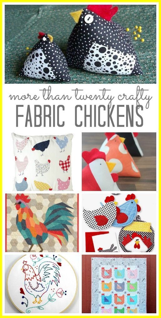 20+ Fabric Chicken Ideas & Free Patterns / Tutorials - 20+ Fabric Chicken Ideas & Free Patterns / Tutorials -   19 fabric crafts to sell ideas