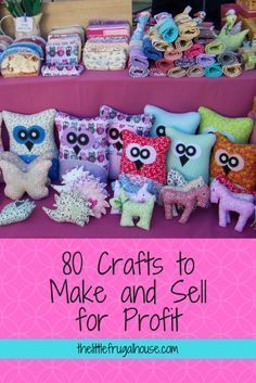 80 Unique DIY Crafts to Make and Sell - The Little Frugal House - 80 Unique DIY Crafts to Make and Sell - The Little Frugal House -   19 fabric crafts to sell ideas