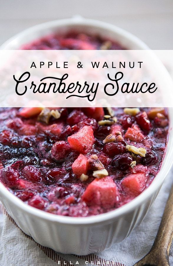 Apple Walnut Cranberry Sauce - Ella Claire & Co. - Apple Walnut Cranberry Sauce - Ella Claire & Co. -   19 homemade cranberry sauce thanksgiving easy ideas