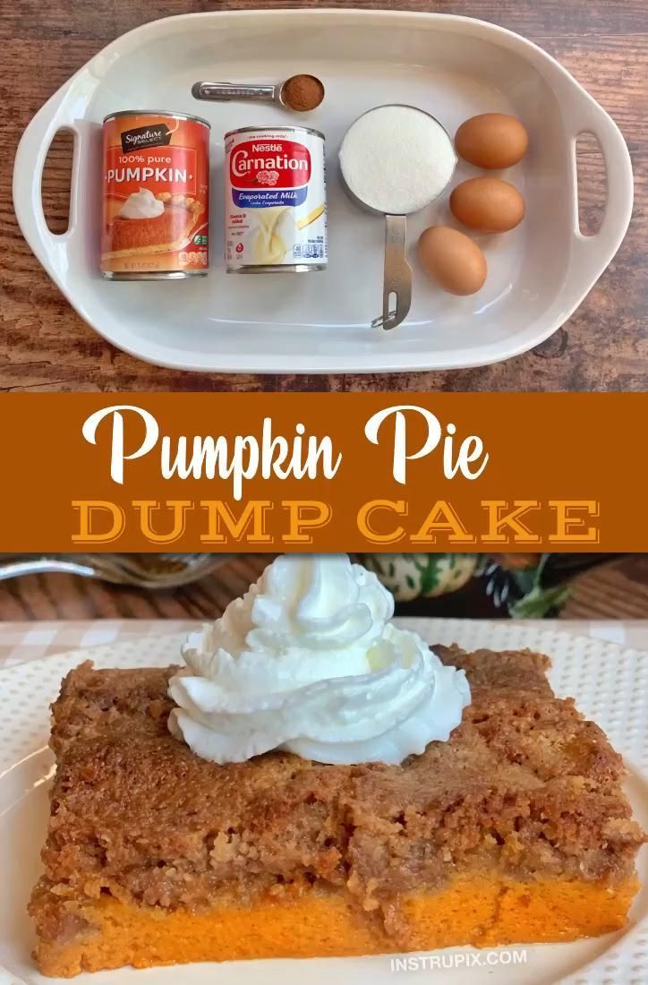 Pumpkin Pie Dump Cake - Pumpkin Pie Dump Cake -   19 pumpkin pie recipe easy no condensed milk ideas
