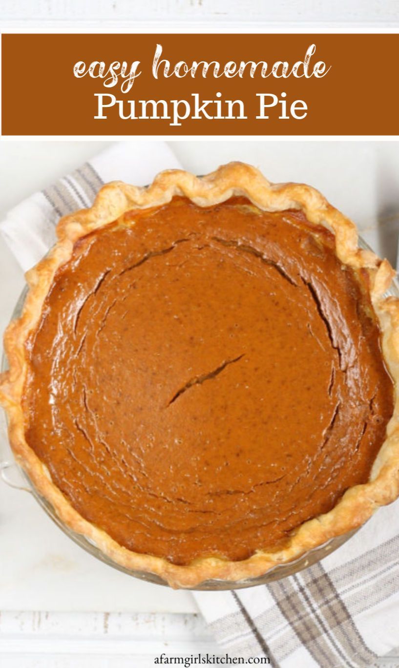 BEST Homemade Pumpkin Pie (use homemade OR store-bought pie crust) - BEST Homemade Pumpkin Pie (use homemade OR store-bought pie crust) -   19 pumpkin pie recipe easy no condensed milk ideas