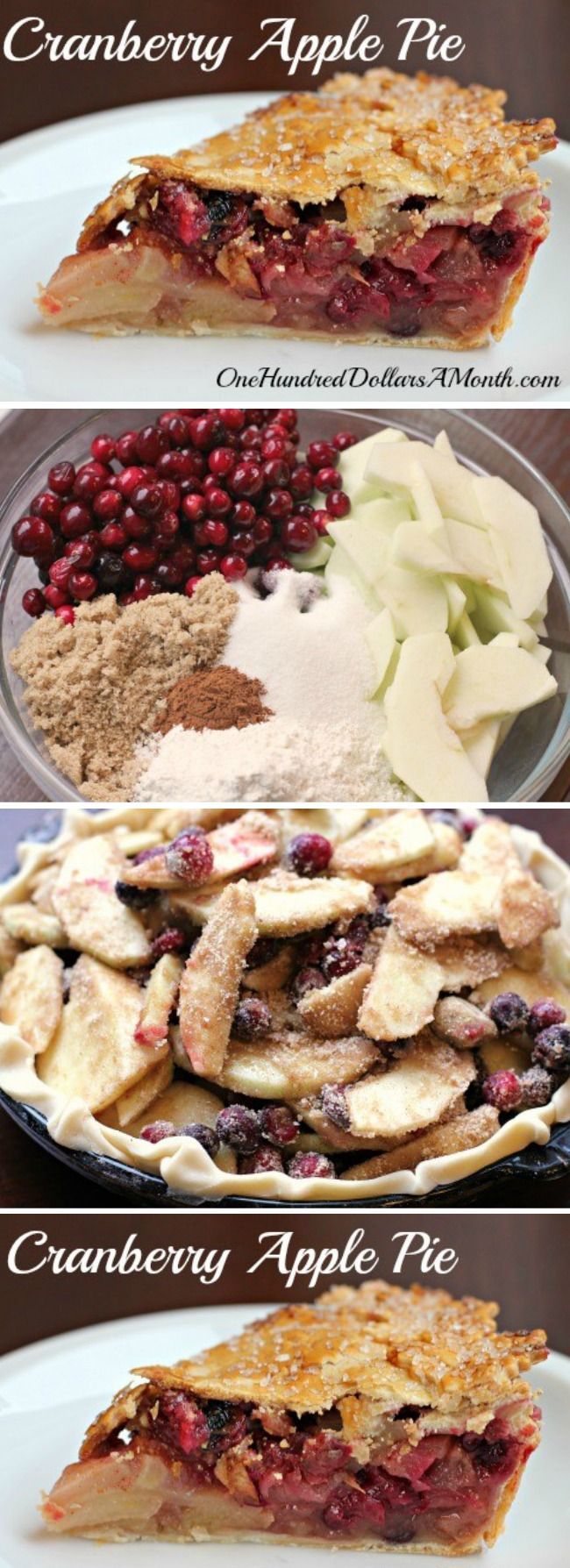 Thanksgiving Dessert Recipes - Cranberry Apple Pie - One Hundred Dollars a Month - Thanksgiving Dessert Recipes - Cranberry Apple Pie - One Hundred Dollars a Month -   19 thanksgiving desserts pie ideas