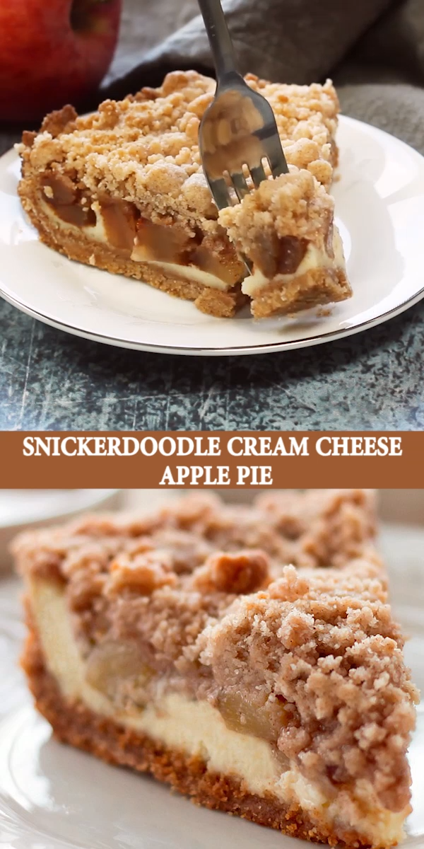 SNICKERDOODLE CREAM CHEESE APPLE PIE - SNICKERDOODLE CREAM CHEESE APPLE PIE -   19 thanksgiving desserts pie ideas
