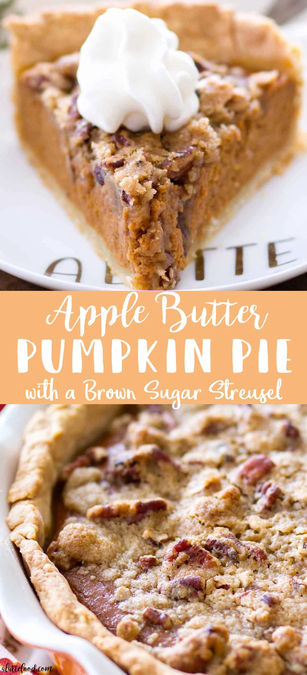 Apple Butter Pumpkin Pie with Brown Sugar Streusel - Apple Butter Pumpkin Pie with Brown Sugar Streusel -   19 thanksgiving desserts pie ideas