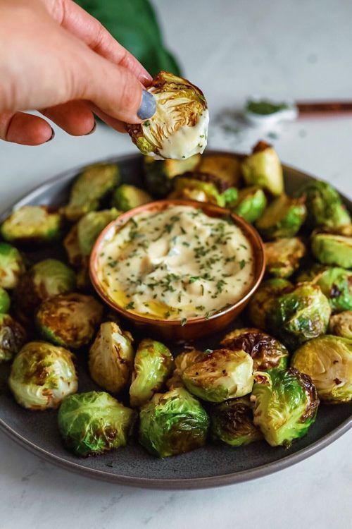 Crispy Brussel Sprouts With Dijon Aioli - Dash of Mandi - Crispy Brussel Sprouts With Dijon Aioli - Dash of Mandi -   19 thanksgiving recipes appetizers healthy ideas