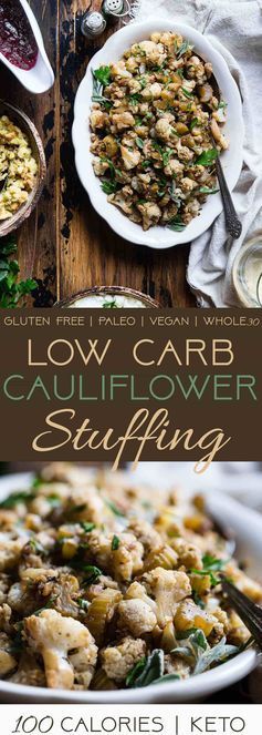 Cauliflower Low Carb Paleo Vegan Stuffing | Food Faith Fitness - Cauliflower Low Carb Paleo Vegan Stuffing | Food Faith Fitness -   19 thanksgiving recipes appetizers healthy ideas