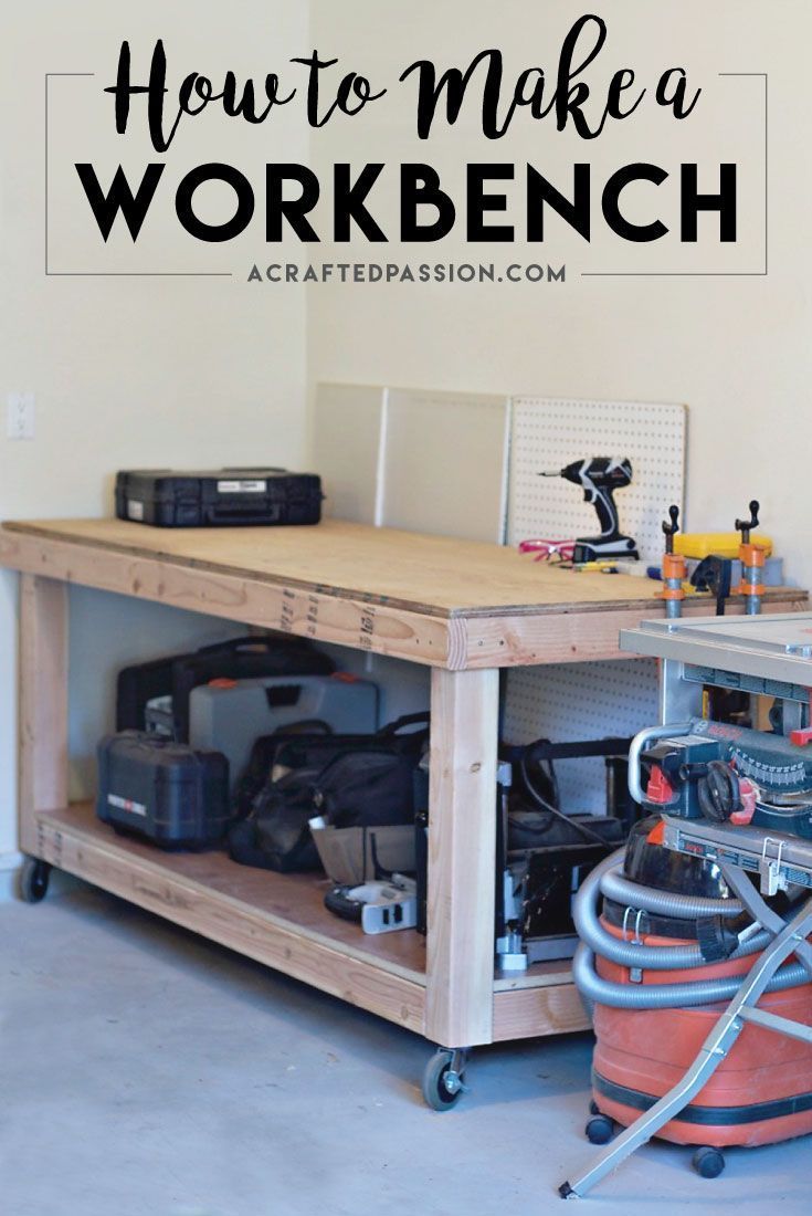 How to Build a Rolling Workbench with this Simple DIY plans - How to Build a Rolling Workbench with this Simple DIY plans -   21 diy projects for men how to build ideas