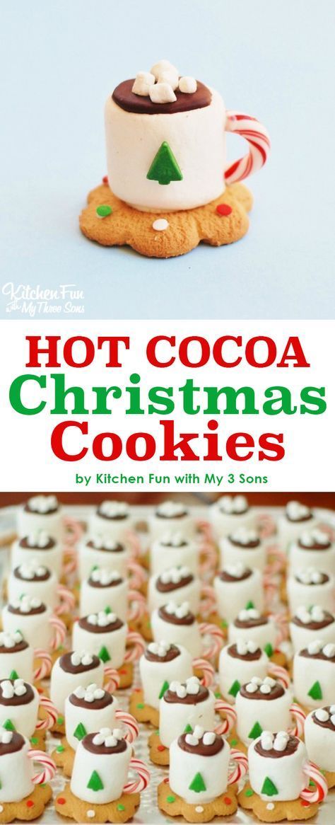 Hot Cocoa Cookie Cup Treats - Hot Cocoa Cookie Cup Treats -   24 xmas food easy diy ideas