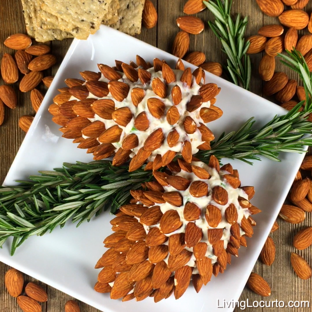 Pine Cone Cheese Ball with Almonds - Pine Cone Cheese Ball with Almonds -   24 xmas food videos christmas dinners ideas