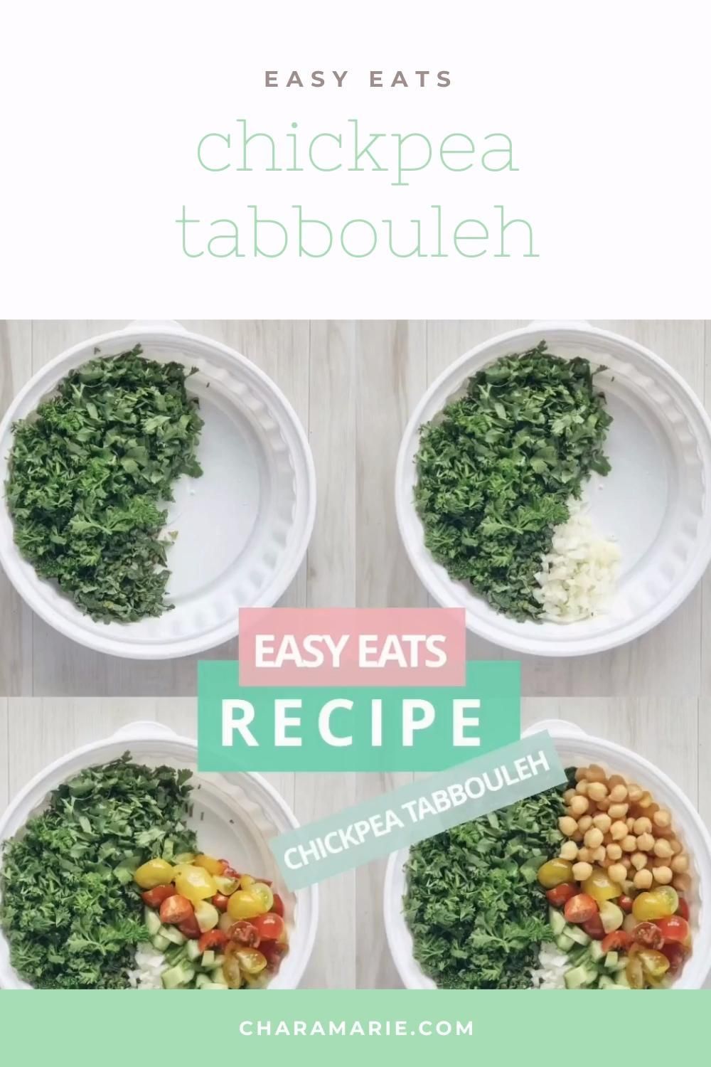 easy eats- chickpea tabbouleh - easy eats- chickpea tabbouleh -   25 meal prep recipes vegetarian videos ideas
