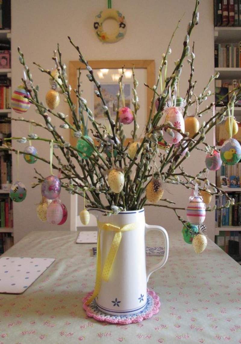 Easter Egg Tree Kits (Jumbo, Brown Bunny and Pink Flower - Glitter Version 2) - Easter Egg Tree Kits (Jumbo, Brown Bunny and Pink Flower - Glitter Version 2) -   30 Easter Decor Ideas for the Home