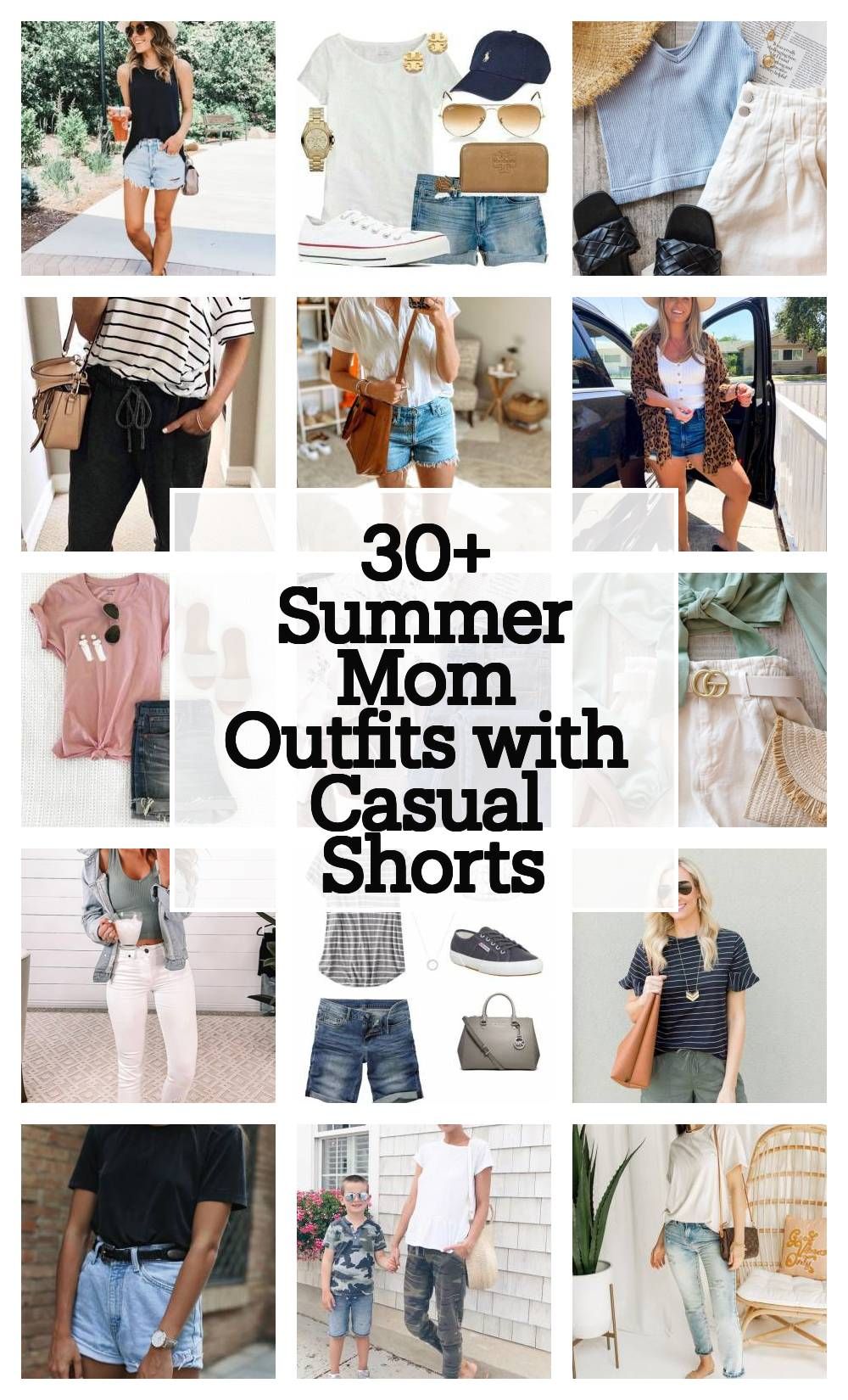 summer mom outfits casual shorts