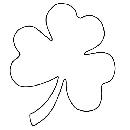 Torn Paper Shamrock - Shamrock template for St. Patricks Day crafts.